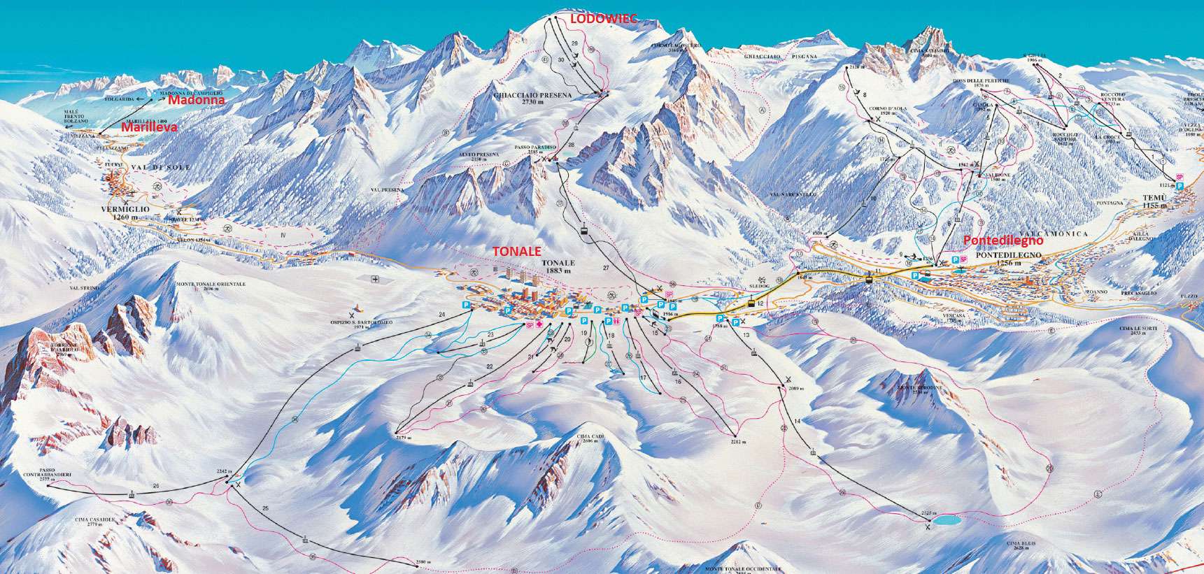 Narty w Val Di Sole Trasy, Skipass, Ceny Ski