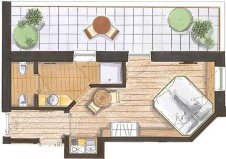 Studio 25 m2 Natura - plan