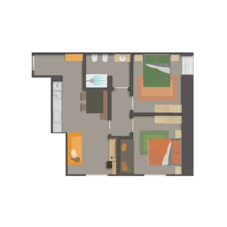 Apartament 3-pokojowy Baita del Lat